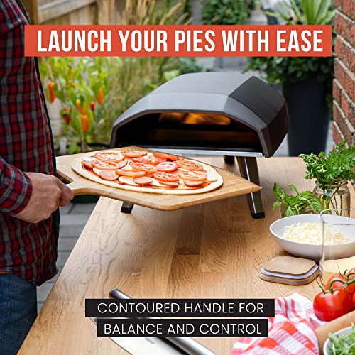 Set 2 Pale Per Pizza In Bambù 30,5 Cm - Spatola Con Manico 45,7 Cm - Legno Alimentare Per Pizza E Pane - 3