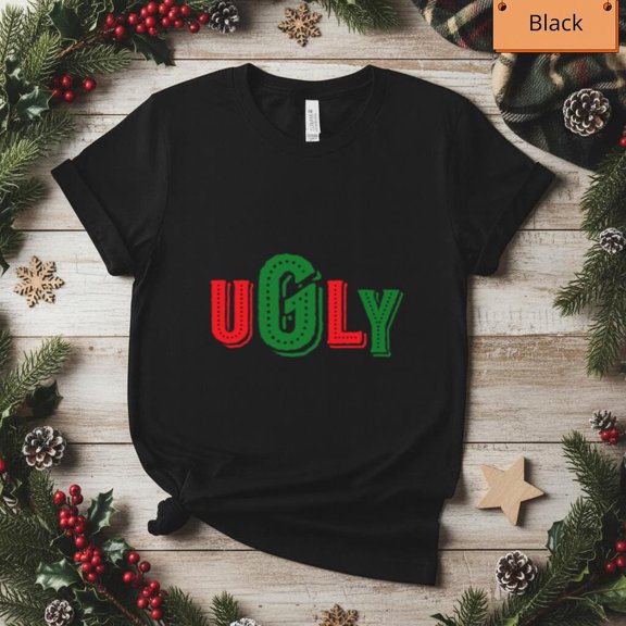 Funny Ugly Christmas Sweater Holiday Party Humor Top Unisex T-Shirt, up to size 5XL