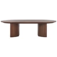 thumbnail image 4 of Safavieh Couture Barnard Oval Wood Modern Coffee Table, Walnut, 4 of 11