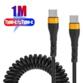thumbnail image 3 of Cable de resorte tipo C a tipo C PD 120W Cable de datos de carga súper rápida para IPhone 15Pro Max Mini Samsung Cable de datos tipo c, 3 of 5