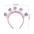 thumbnail image 3 of Children Day Toddler Hairband with Pleated Lace Lollipop Shape Headbands Carnivals Amusement Park Children Hair Hoop, 3 of 8