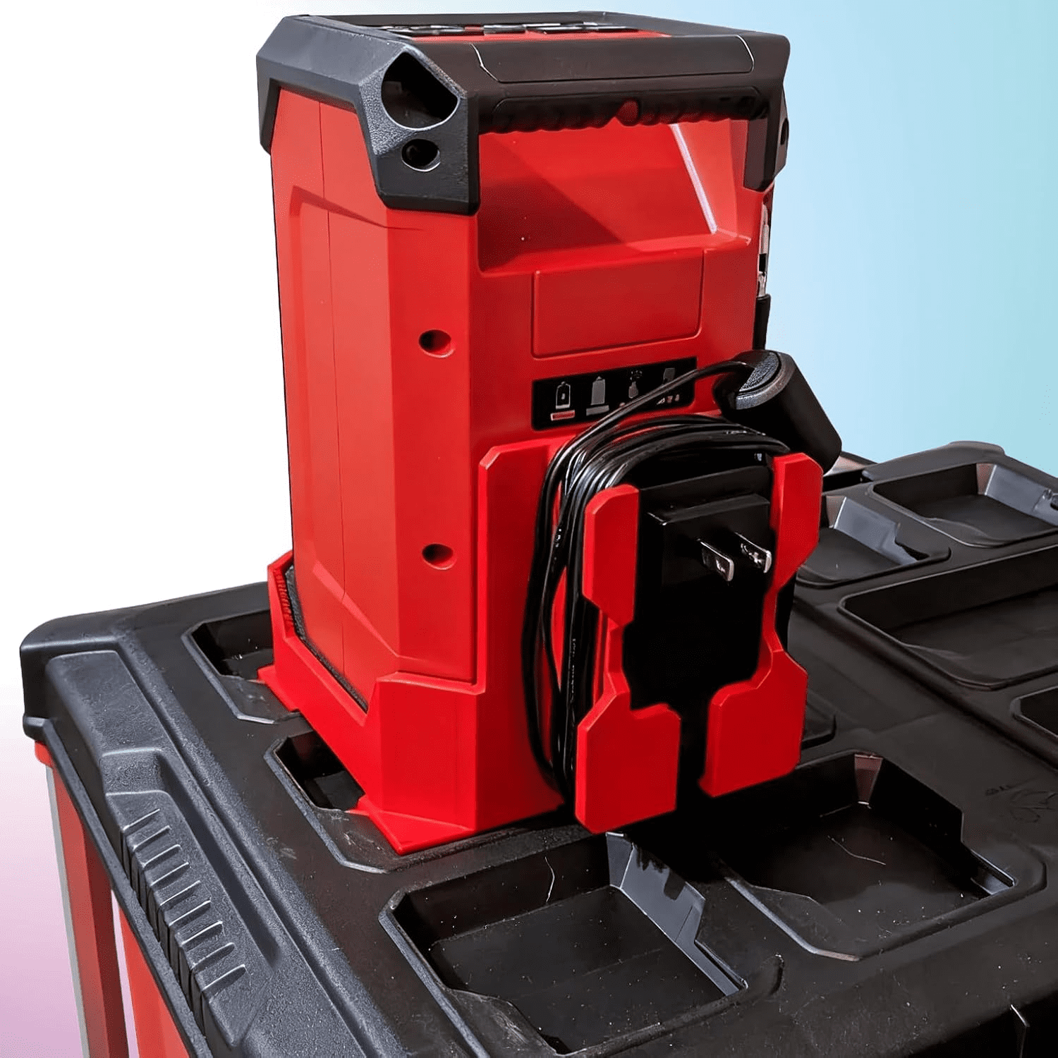 Packout Style Mount Compatible with Milwaukee M12 Radio (2951-20), Compatible with Packout Tool Boxes, Shop Audio Installers, Tool Storage Audio Accessories