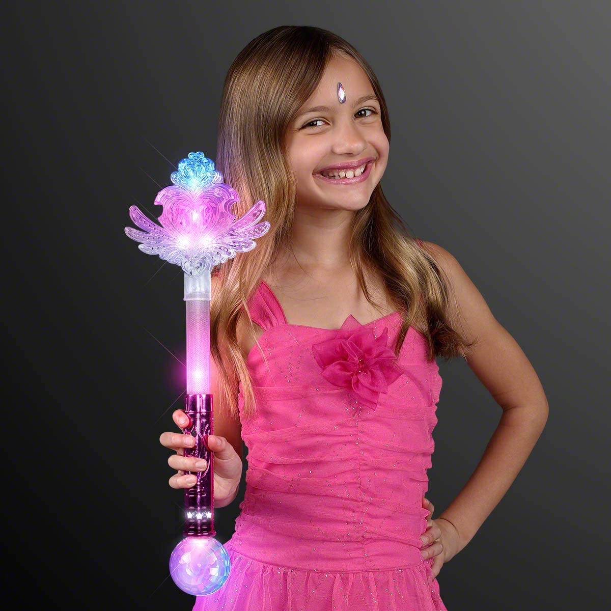 FlashingBlinkyLights Sparkling LED Fairy Wand with Winged Heart - image 3 of 4