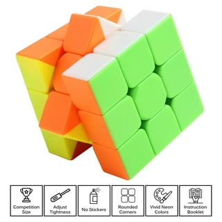 Rubik's Cube, 3x3 Magnetic Speed Cube, Super Fast Problem-Solving  Challenging Retro Fidget Toy Travel Brain Teaser for Adults & Kids Ages 8+