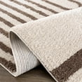 thumbnail image 6 of BoutiqueRugs Yasuo Contemporary Area Rug - Machine Washable - Peach, Dark Brown - 5'3" x 7', 6 of 9