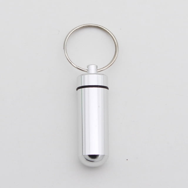1 pastillero de aluminio colorido para bebé, estuche para medicamentos, portabotellas, llavero, pastillero para exteriores, pastillero portátil