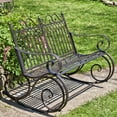thumbnail image 4 of Outdoor Metal Rocking Arm Chair/Bench (Bench, Bronze), 4 of 6