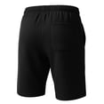 thumbnail image 3 of RKSTN Mens Shorts Running Shorts Stretch Solid Color Comfort Drawstring Workout Shorts with Pockets（Black ,L）, 3 of 7
