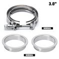 thumbnail image 1 of Vr-v Band Exhaust Pipe Clamp 2.5 inch 3 inch 63mm 76mm Exhaust Male and Female Flange Vband Clamp V-Band Muffler Clamp~11782, 1 of 1