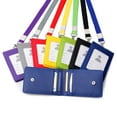 thumbnail image 2 of Unisex Solid Color Card Holder Neck Strap with Lanyard Badge Holder Staff Identification Card Bus ID Holders Credit Card Holder, 2 of 6