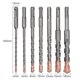 thumbnail image 3 of 7 Pcs Sds Plus Hammer Drill Bit Set, (4-flute) For Concrete Brick Block Stone Masonry And Granite, 3 of 5