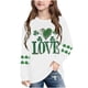 thumbnail image 1 of Blusas y camisas de manga larga con cuello redondo, moda del Día de San Patricio, blusa informal con estampado bonito de manga larga para niños y niñas., 1 of 5