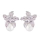 thumbnail image 3 of Pendientes de flor de lirio con diamantes superbrillantes y aguja de plata S925 para mujer, elegantes y ligeros pendientes de perlas, pendientes distintivos que combinan con todo, 3 of 6