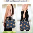 thumbnail image 4 of FORMRS Womens Corduroy Tote Bag Crossbody Shoulder Handbag with Pocket, Blue Capybaras, 4 of 7