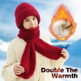 thumbnail image 2 of ZOUSSIQI Integrated Ear Protection Windproof Cap Scarf, Elastic Warm Conjoined Ear Protection Knitted Hat, Winter Beanie Hat Scarf CA919-45970, 2 of 6