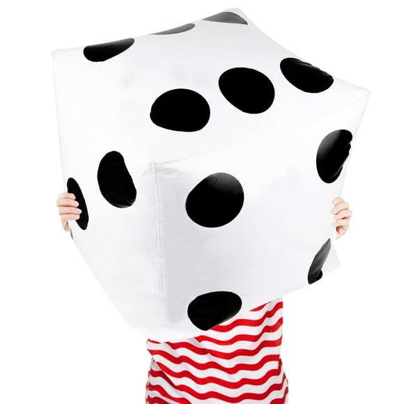 Dado inflable CCINEE Jumbo 50 cm blanco y negro, 1 unidad