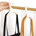 thumbnail image 3 of 6 PCS Purse Hanger Hooks – Over Closet Rod Bag Rack Holder, Handbag Organizer for Purses, Backpacks, Totes, Satchels, and Display (White), 3 of 7