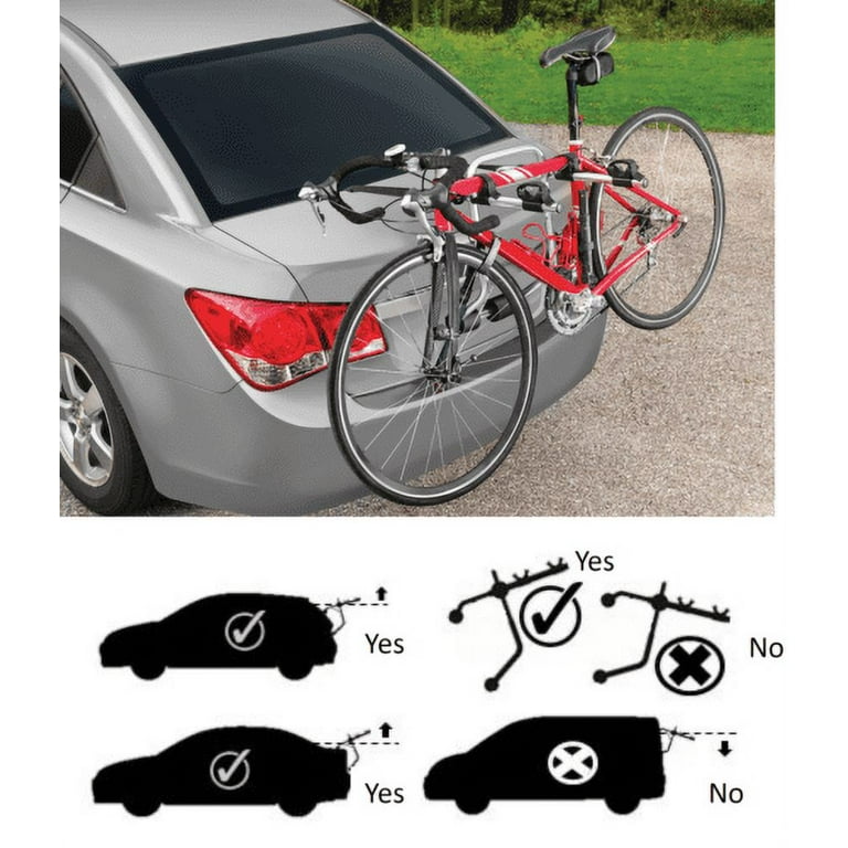 Automaze Car Bicycle Carrier Stand for 3 Bikes, Trunk Mount Bike Racks for  Most Sedan,SUV,Hatchbacks,Minivans : : Car & Motorbike