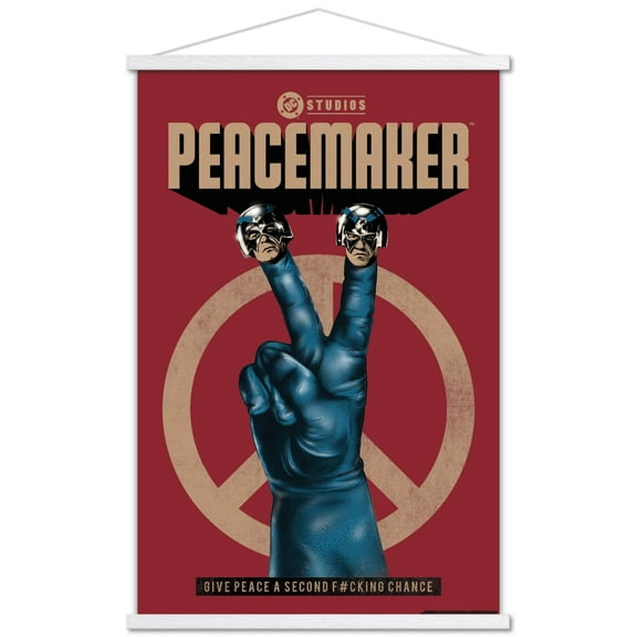 DC Studios Peacemaker: Season 2 (2025) - Give Peace A Second F#cking Chance Wall Poster with Magnetic Frame, 22.375" x 34"