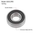 thumbnail image 2 of 6202-2RS Deep Groove Ball Bearing 15mmx35mmx11mm Double Sealed Chrome Steel P6 10pcs, 2 of 4