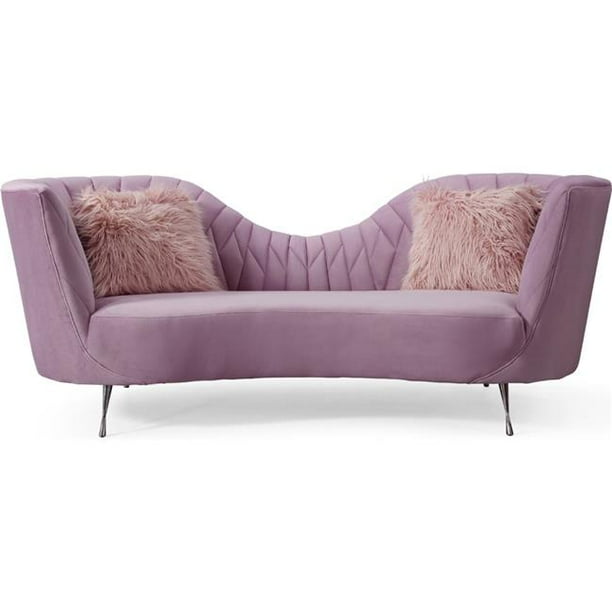 Tov Furniture L6128 32 7 X 84 3 35 4 In Eva Blush Velvet Tov Furniture L6128 32 7 X 84 3