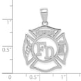 thumbnail image 3 of 14k White Gold Polished Finish FD MEMBER in Shield Charm Pendant, 3 of 3