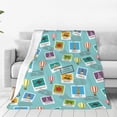 thumbnail image 1 of Fotbe World Travel1 Manta de Franela Acolchonada con Estampado, Súper Suave y Esponjosa, Extra Grande para Sofá, Cama, Uso Todo el Año-40"x30", 1 of 7