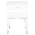 thumbnail image 5 of SAFAVIEH Lyla Mid-Century Retro Silver Cap Nightstand, White/Silver, 5 of 11