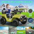 thumbnail image 5 of Funcid 12 Volt Ride on Truck, Ride on Toys for Toddlers with Remote Control, Electric Cars, Ride on Cars w/ 3-point Safety Belts, Built-in Music, Bright LED Headlights, Spring Suspension, Green, 5 of 7