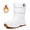 white, variant on XQJ Women’s Snow Boots Warm Faux Fur Lined Water-Resistant Winter Boots with Side Zipper and Non-Slip Sole Outdoor Winter Shoes Black