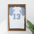 thumbnail image 6 of Merrick Lane Jersey Display Case, 24x36, Hanger Display, Solid Pine Wood, Rustic Brown Finish, 6 of 13