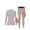 Dusty Purple, variant on Women's Fleece Thermal Underwear Set, Base Layer, Outdoor Winter Skiing Thermal Leggings, Long Sleeve Set, Yoga Outfit