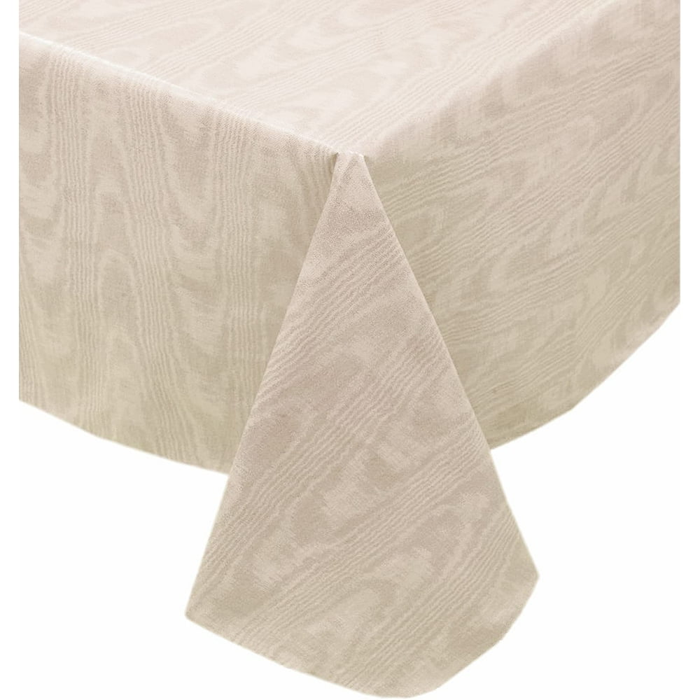 Newbridge Taupe Moire Wavy Solid Color Print Heavy Gauge Vinyl Flannel