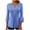 Light Blue-03, variant on STETMN Cotton T Shirts Womens V Neck 3/4 Sleeve Button Down Tops Casual Loose Pleated Blouse
