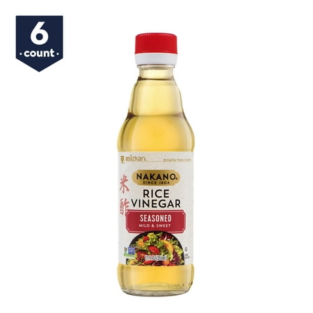 (6 Pack) Mizkan Nakano Seasoned Rice Vinegar Original, 12.0 FL (Best Substitute For Rice Wine Vinegar)