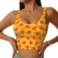 thumbnail image 2 of Lsque fall retro maple leaf Printed Women'S Sports Bra, Compression, Moisture Wicking, High-Impact Sports Bra For Women,Supportive sports bra-X-Large, 2 of 9