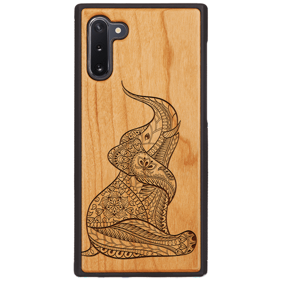 Baby Elephant - Engraved Phone Model: Samsung Note 10, Color: Cherry