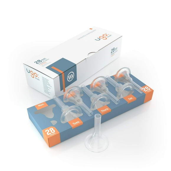 Ugo Sheath (x28) - 1 Month Supply of External Male Urinary Incontinence Catheter Condoms - Self Adhesive and Latex Free (Style: Standard/Diameter: 28mm)