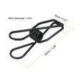 thumbnail image 2 of Uxcell 50 Pieces Metal Wire Hollow Out Clips 32mm Mini Binder Paper Clip Black, 2 of 6