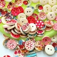 thumbnail image 3 of Minnieouse 100 piezas de botones de con estampado estilo retro decoraciones sujetadores botón para coser suministros de ropa Accesorios de disfraces Minnieouse AP010805-00, 3 of 6