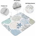 thumbnail image 6 of Summer Beach Dish Drying Mat for Kitchen Counter, Blue Teal Beige Coral Starfish Baby Bottle Microfiber Drying Pad, Ocean Nautical Coastal Absorbent Coffee Cup Dishes Drainer Mats 16"x18", 6 of 8