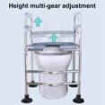 thumbnail image 4 of golytefs Raised Toilet Seat Elevated Toilet Seat with Armrests Toilet Seat Frame Height Adjustable Toilet Seat Riser Stainless Steel for Handicapped Disabled, 4 of 8