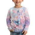 thumbnail image 3 of DISNIMO Butterfly Cherry Blossom Girls Tee Shirts Fall Shirts for Girls Long Sleeve T Shirts Size 7 8 Girls Shirts Soft Tshirts Girls Crew Neck T Shirt Kids Large Tee Shirts Kids Casual Tees, 3 of 7