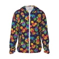 thumbnail image 2 of Lsque Colorful Pineapples1 UPF 50+ Lightweight Sun Protection Men's Women's Long Sleeve Shirt, Hoodie Performance -Large, 2 of 9