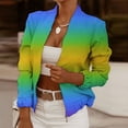 thumbnail image 2 of IROINNID Women's Zip Up Jacket Long Sleeve Solid Color Short Outwear, Leisure Open Front Zip Cardigan Jacket with Pockets, 2 of 6