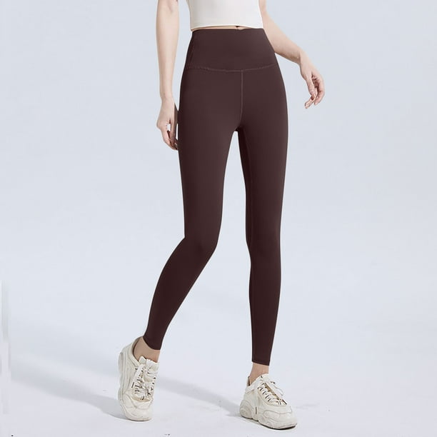 Pantalones deportivos casuales de cintura alta para mujer, con efecto lifting y medias de seda.