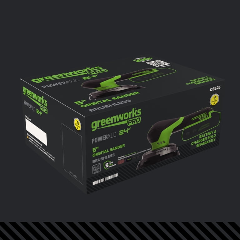 Greenworks Pro 24V Orbital Sander, 5" Pad, Tool Only photo 5