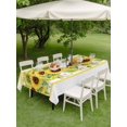 thumbnail image 4 of Outdoor Tablecloth with Umbrella Hole for Patio/Picnic/Party/Camping, Summer Sunflowers Waterproof Table Cloth Rectangle Table Cover Washable, Botanical Yellow Flowers Striped (60"x 120"), 4 of 8