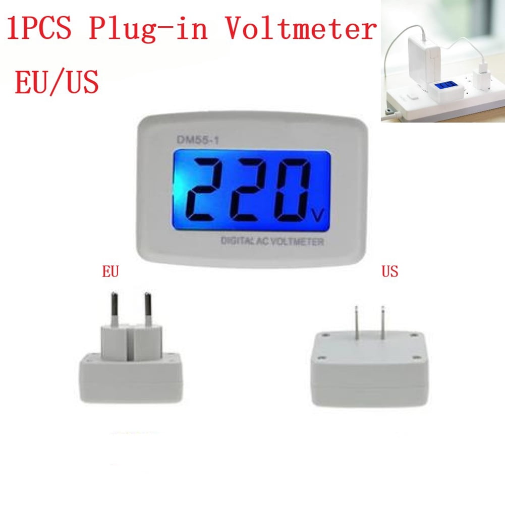 AC 80-300V Digital Voltage Meter For US/American Style  Plug 110V/220V 