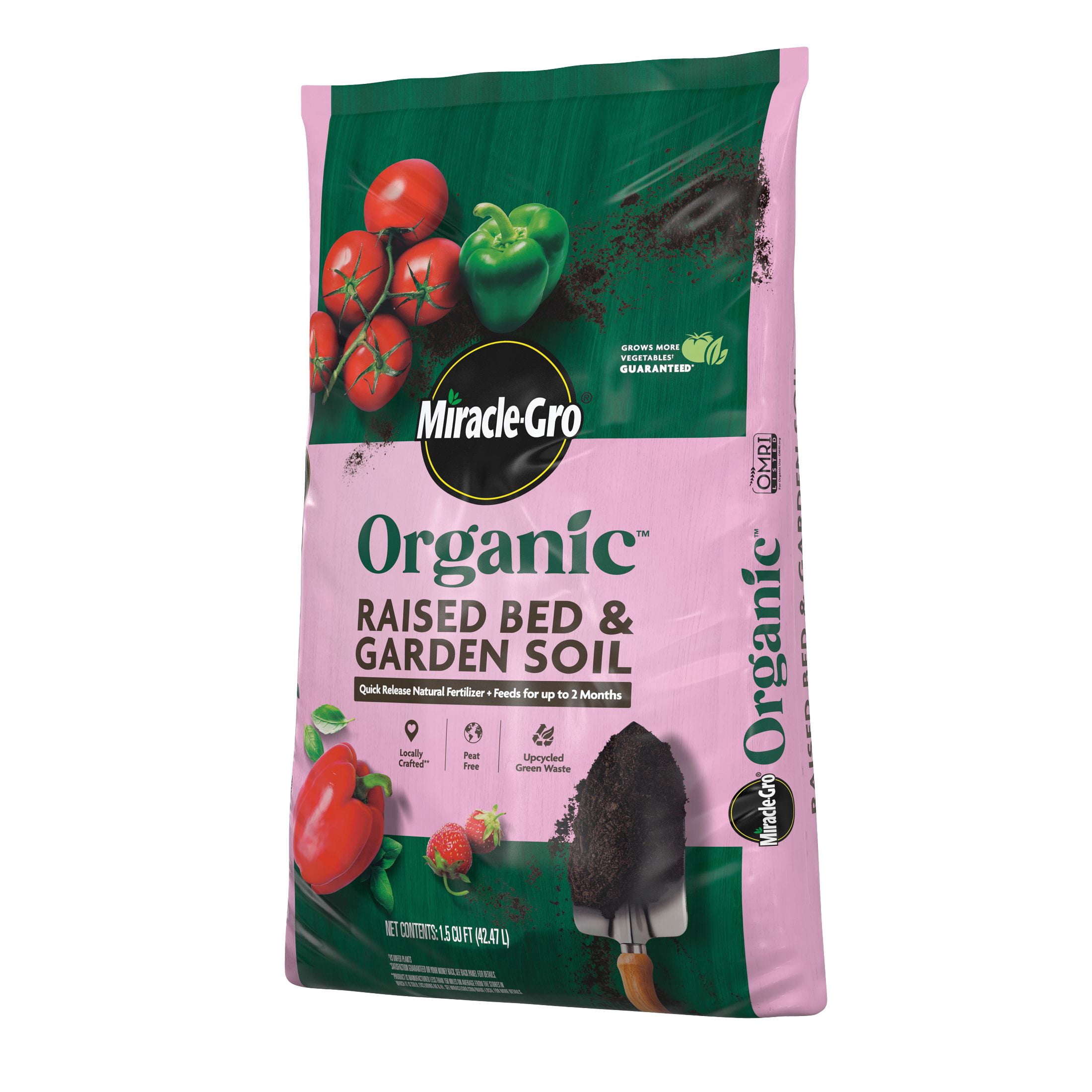 Miracle-Gro Organic Raised Bed and Garden Soil Bulk Pallet, 1.5 cu. ft., Pallet of 50